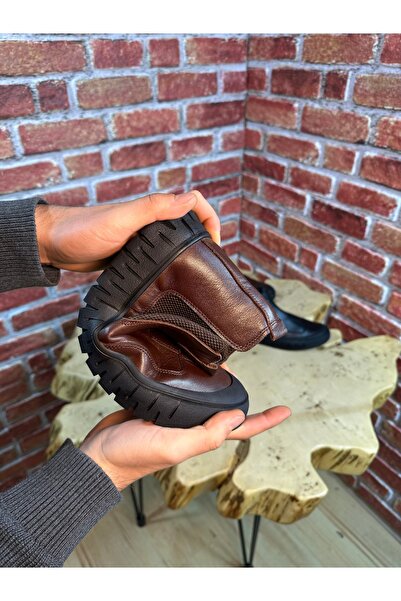 Safari Ayakkabı Ανδρικές μπότες Wagner - Καφέ, Γνήσιο δέρμα