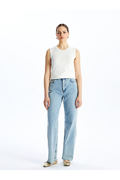 LC Waikiki Damen-Strickpullover mit Rundhalsausschnitt