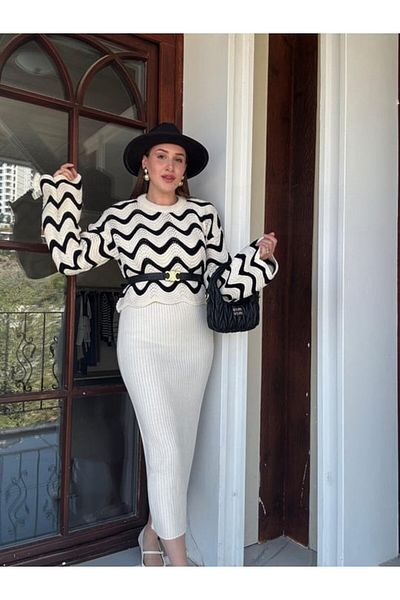 MODA Luxwomenn Knitwear Sweater Thick Sling Dress