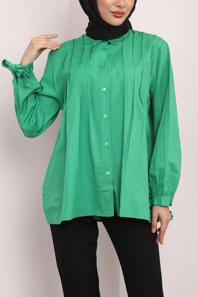 İmajButik Πράσινο μπροστινό Gipeli - Πουκάμισο δεμένο στο μανίκι