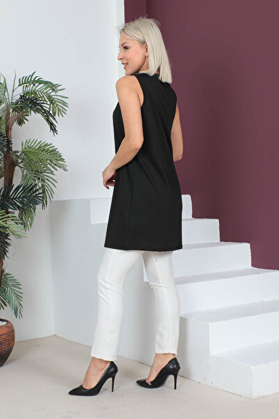 İmajButik Черна туника с нулев ръкав