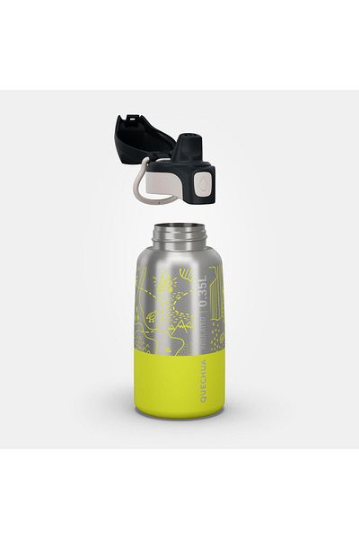 Decathlon Quechua Kids Outdoor Stainless Steel Thermos - 0.35 L - Yellow