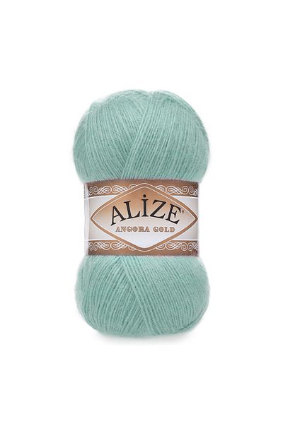 Alize Angora Gold 462 - Πλεκτό γιλέκο και ζακέτα με νήματα Sea Green