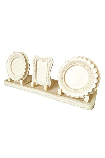 Hediyemiks Fotoğraf Çerçevesi Dekoratif ve Hediyelik Yuvarlak Obje Set 4 PARÇA