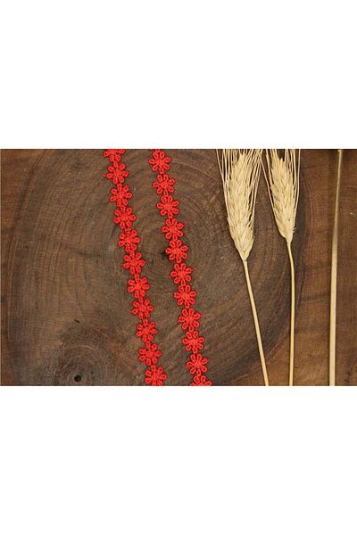 Gül Guipure 1140 - 9 Mt Red Guipure