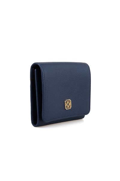 Desa Leticia Navy Blue Women's Leather Wallet
