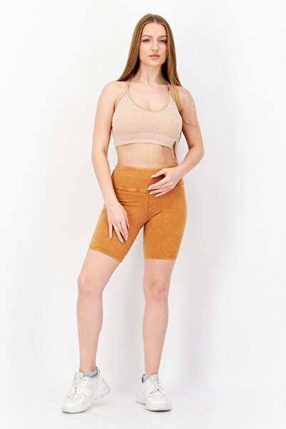 BİLLABONG Women Plain Print Biker Shorts, Brown