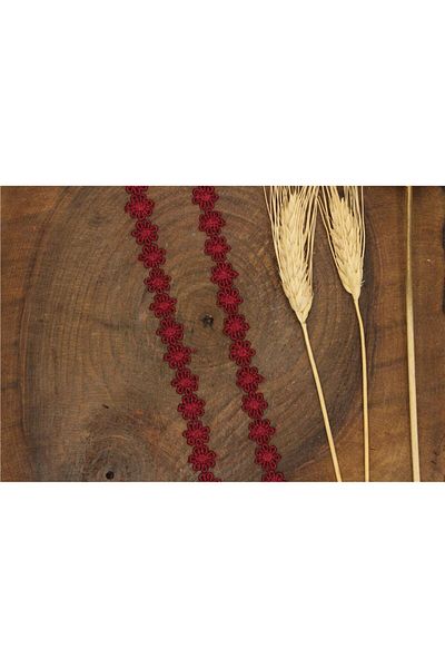 Gül Burgundy Guipure 1140 - 9 Mt