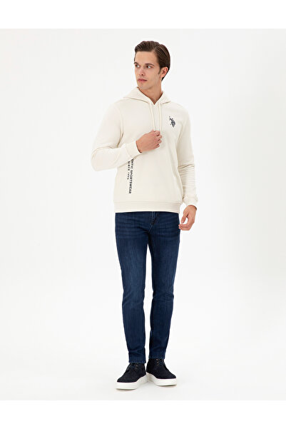 U.S. Polo Assn. Erkek Krem Sweatshirt 50293406-VR071