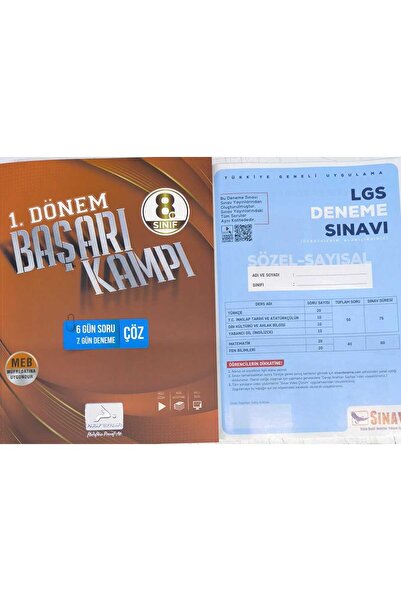 paraf yayınları 8,sınıf 1,dönem Başarı Kampı 2025 Hediyeli