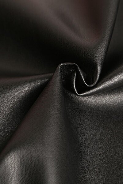 Kumaş Deposu Țesătură groasă și elastică din piele artificială neagră