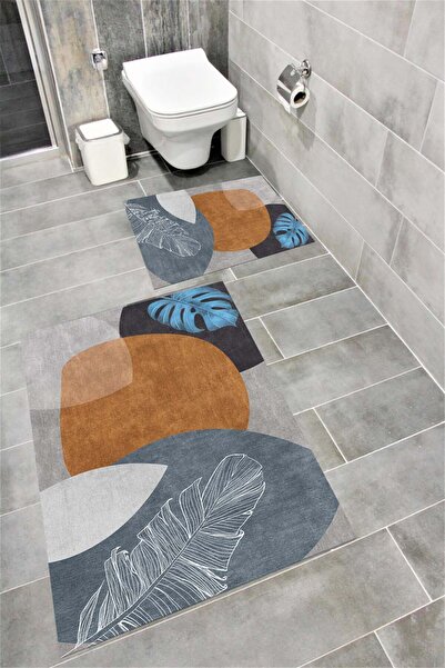 Bordo Halı Set de covorașe de baie decorative lavabile, cu absorbție de apă, ...