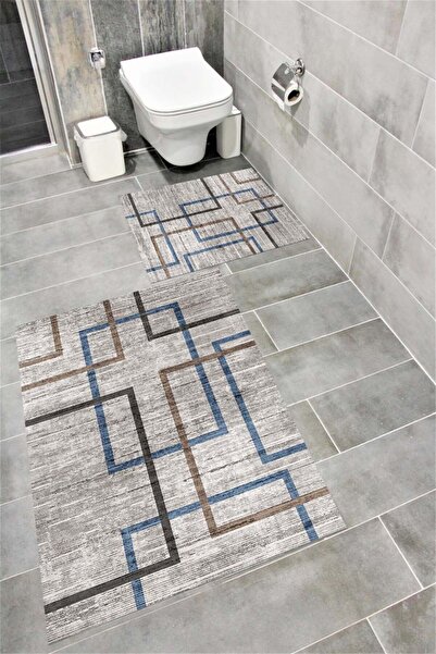 Bordo Halı Set de covorașe de baie decorative lavabile, cu absorbție de apă, ...