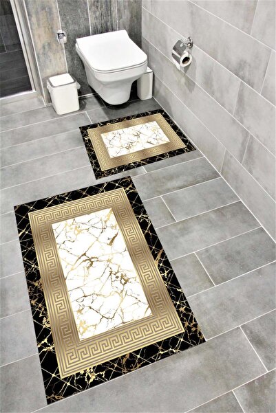 Bordo Halı Декоративна постелка за баня с водопоглъщаща мека, неплъзгаща се о...