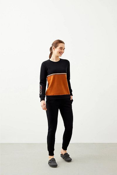 Poleren Crew Neck Ribbed Ankle Winter Pajama Set