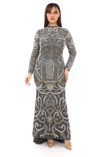 GATSBYLADY LONDON Mabel - Rhinestone Detailed and Hand Embroidered Dress