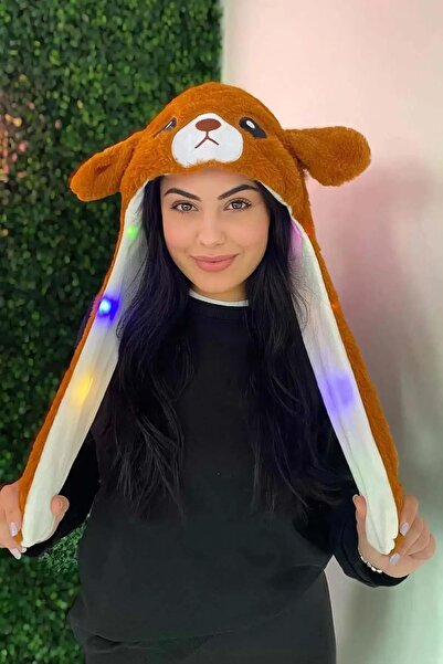 MİNİKO KİDS Girls Men Led Lighted Moving Plush Earphones Beather