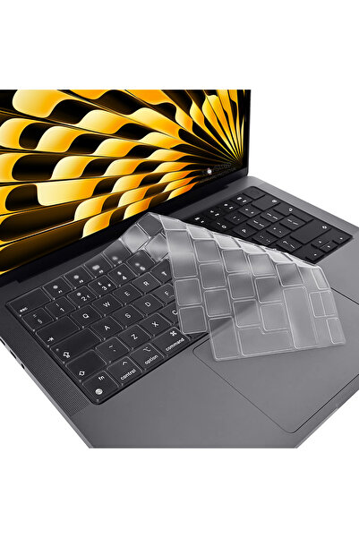 NovStrap Apple MacBook Air M3 - 13.6 Inch A3113 Glossy Case + Clear Keyboard Case+Film