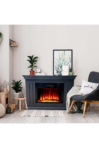 Evoluxe Antrasit, Bluetooth, Wifi, 8 Renk Alev Işığı Ve Ses Efektli Dekoratif...