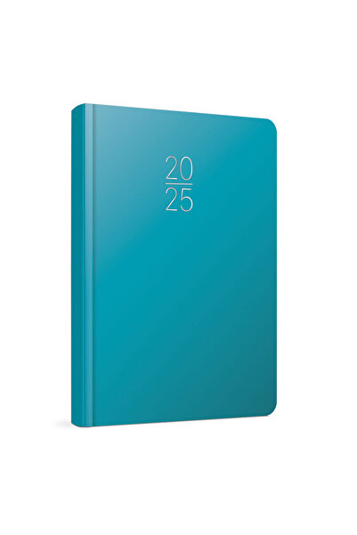 Gıpta Thread Stitched Hard Cover 2025 Weekly Cream Agenda 20X28 Turquoise 122-Eck