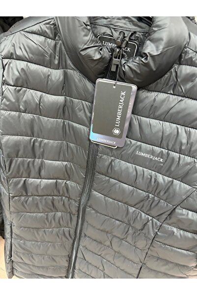 lumberjack KADIN SİYAH RENK İNCE ŞİŞME MONT MEVSİMLİK PADDED FERMUARLI