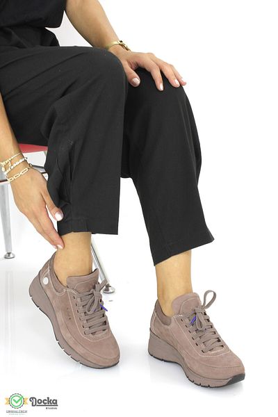 Mammamia Genuine Leather Women's Sneakers - Wedge Heel, Casual Style, M25/Ka3535