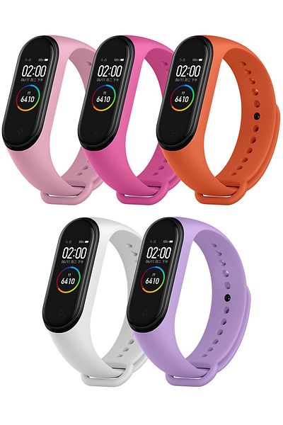 PUFWİN حبل سيليكون متوافق مع Xiaomi Mi Band 3 و4