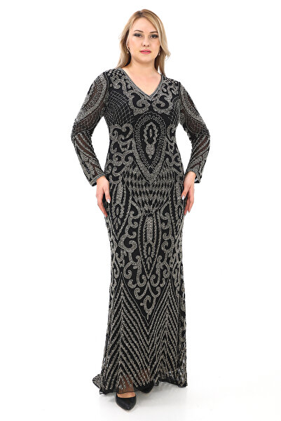 GATSBYLADY LONDON IVY - EL İŞLEMELİ , TAŞEL DETAYLI ELBİSE