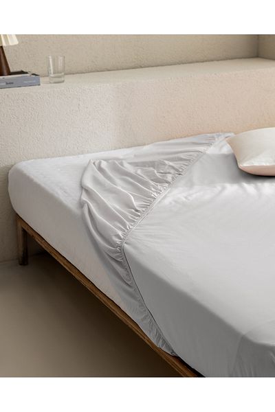 Madame Coco Manon Double 100% Cotton Ranforce Elastic Sheet - Gray