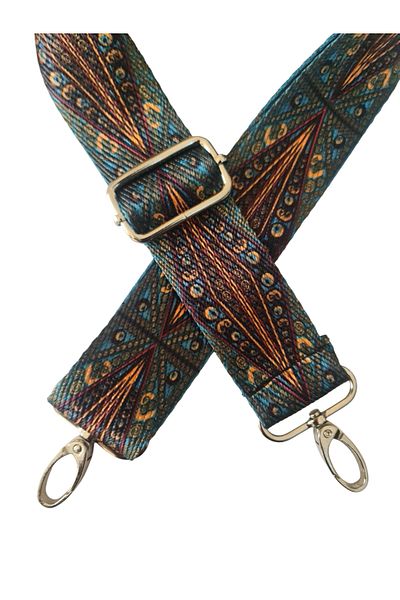 Gloria Polyester Column Adjustable Bag Handle - Phone Strap (120cm) / Green Ancient Pattern Pattern