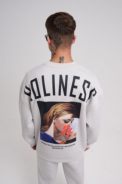 Machinist Ανδρικό φούτερ Oversize Holiness Basic Grey