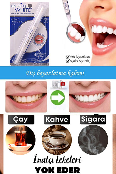 qualityworld Diş Beyazlatma Ve Diş Temizleme Kalemi Çay Kahve Sigara Leke Çık...