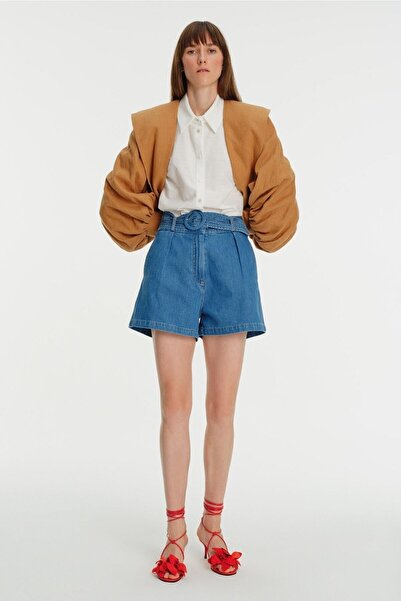 Exquise Λινό καμπαρντίνα με λαιμόκοψη τριών τετάρτων