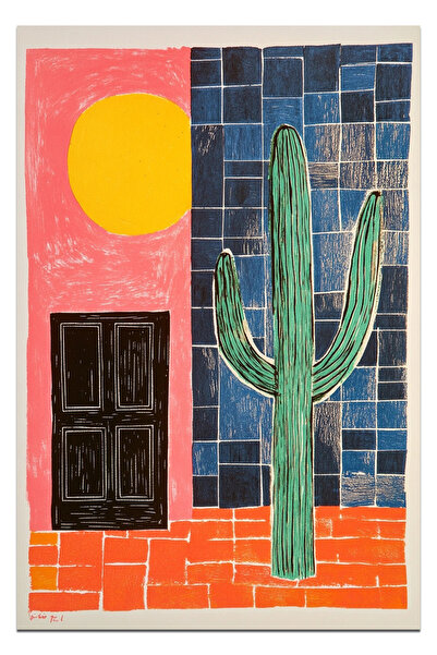 Rugs Modern Halı Χαλί με πολύχρωμο αφηρημένο σχέδιο κάκτου και αφηρημένο θέμα...