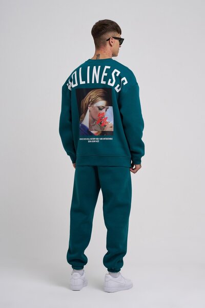 Machinist Ανδρικό φούτερ Oversize Holiness Basic Petrol Green