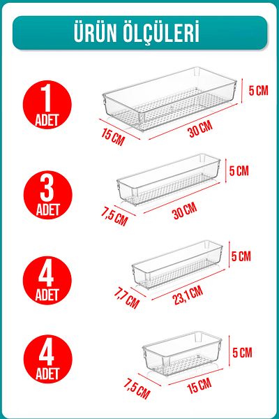 FİTHOME 12-Piece Modular Organizer - Spoon and Ladle Organizer, Double Drawer Used