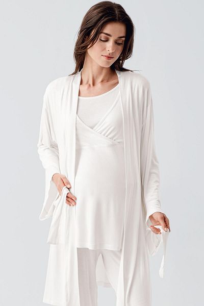 Artış Μακρυμάνικο εύκαμπτο Lycra Viscose Σετ Πυτζάμες εγκυμοσύνης 23105