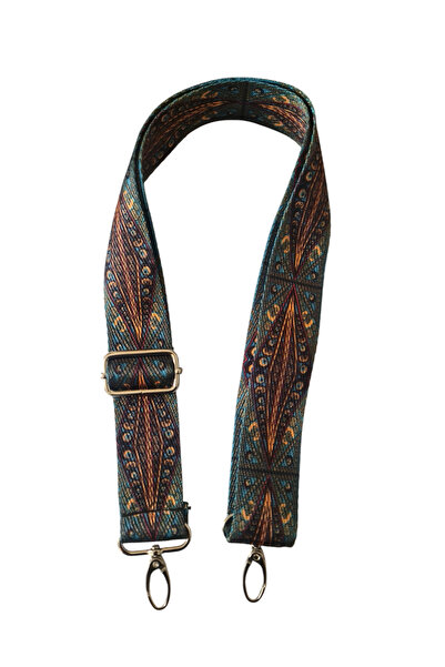 Gloria Ρυθμιζόμενη λαβή τσάντας από πολυεστέρα - Λουράκι τηλεφώνου (120 CM) / πράσινο αρχαίο σχέδιο Μοτίβο