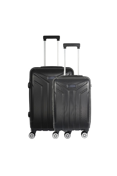 Vegmann Vela Siyah 2'li Valiz Seti Orta Boy,Kabin Boy