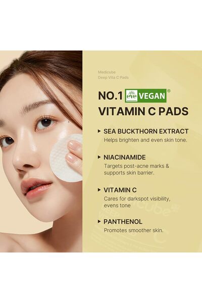 Medicure Deep Vita C Facial Pads (70 sheets)