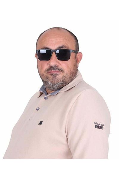 Starbattal Ανδρικό φούτερ Polo Neck Plus Size - 24409 ΜΠΕΖ