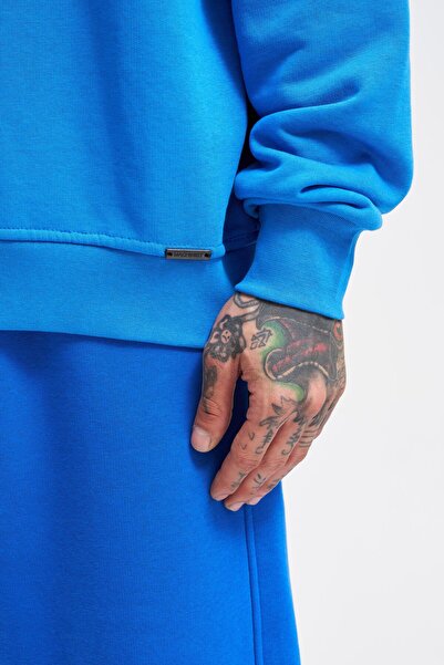 Machinist Мъжки основен едноцветен суитшърт Saks Oversize