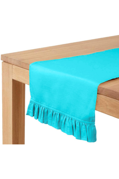 Bc Home 40x140 سم فيروزي مكشكش ناعم - مخمل، بوهيمي، إسكندنافي، رأس السنة الجديدة