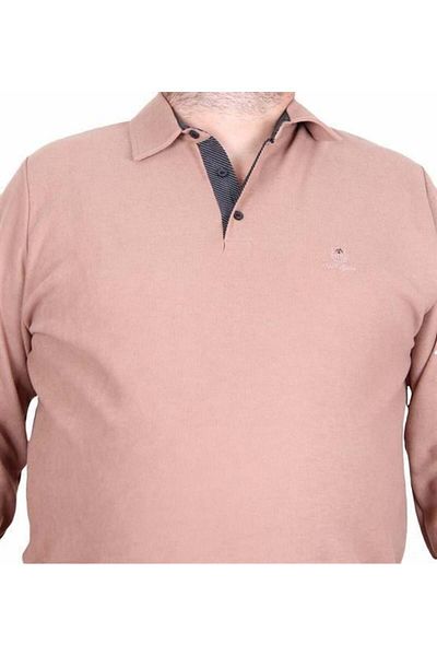 Starbattal Ανδρικό φούτερ Polo Neck Plus Size - Feel Good 24408 TABA