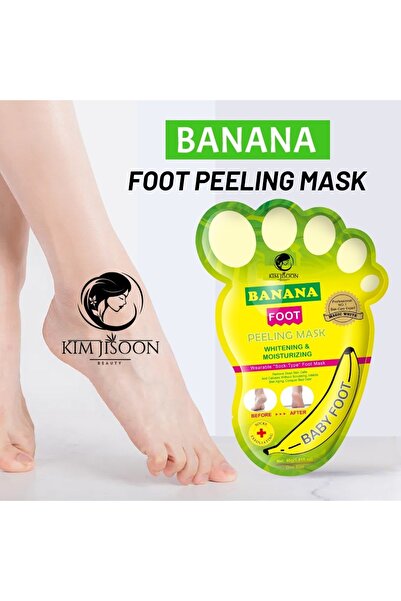 KIMJISOON Premium Professional Muz Aromalı Soyulabilen Çorap Tipi Ayak Peelin...