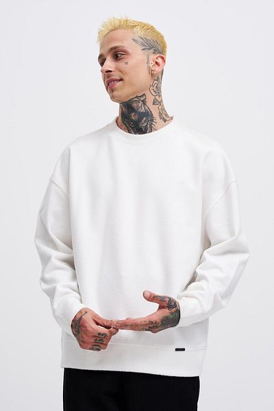 Machinist Мъжки суитшърт Ponte Cashmere Oversize Ecru