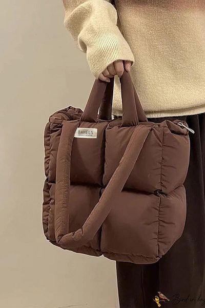 BAHELS Viral Brown Puffy Bag - Τσάντα χειρός και ώμου