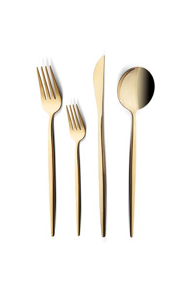 Karaca Bella Gold Besteckset für 6 Personen, 24 Teilig