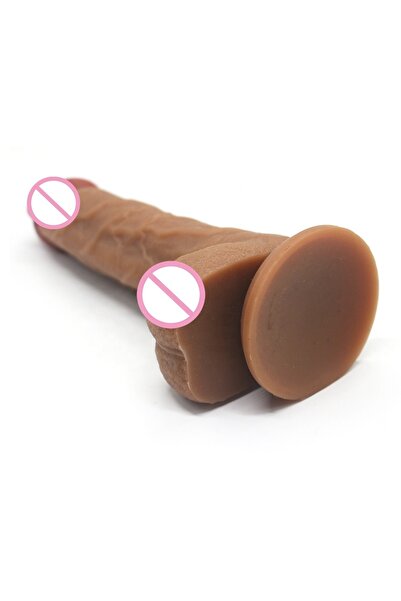 Vibratoy 20 cm Realistik Ten Dokulu Penis Vantuzlu Dildo