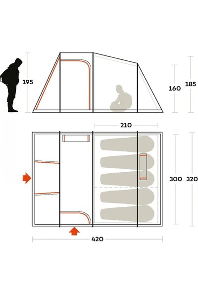 Ferrino Meteora 5 Kişilik Aile Çadırı
